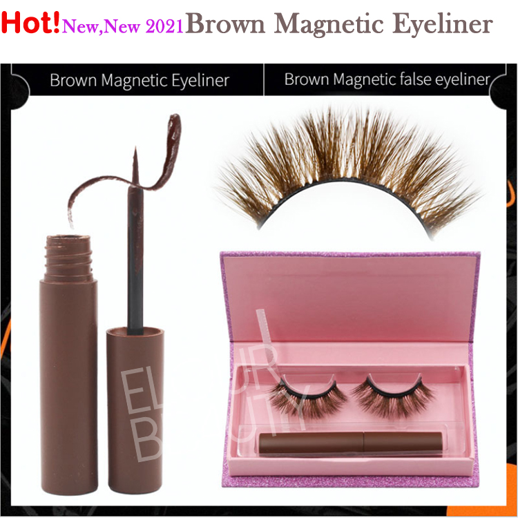 2021 newest brown color magnetic eyeliner for 6D magnetic eyelashes private label EY80